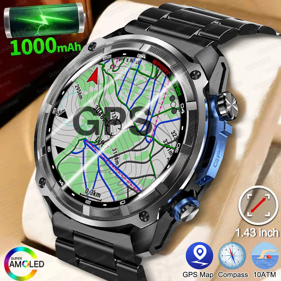 Heart Rate Gps Watch - T-Rex3 Pro GPS con Mappa Offline,