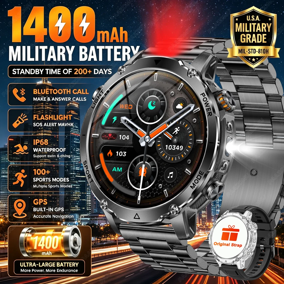 Smartwatch Branded Watches For Men - Smartwatch da Uomo con Batteria Grande