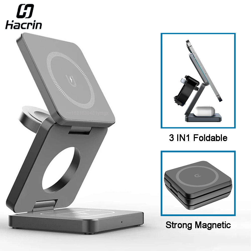 Smartwatch Watches Compatible With Iphone - Caricabatterie wireless Stazione di ricarica wireless