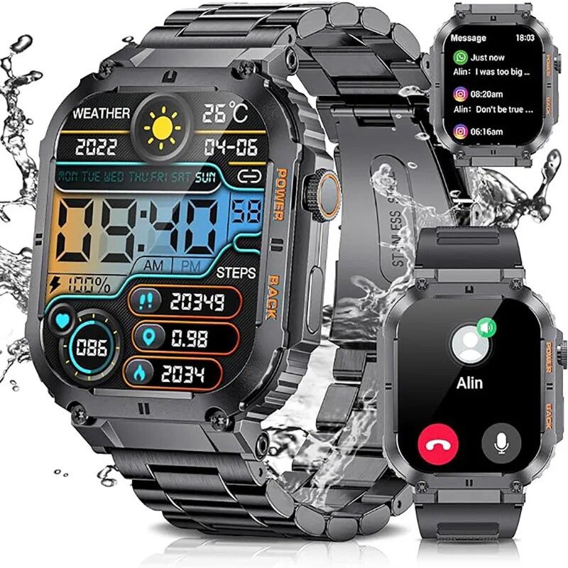 Smartwatch Sports Watches For Men - LIGE Outdoor Sports Fitness Smartwatch per