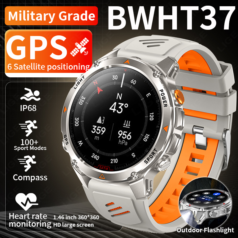 Smartwatch Sports Watches For Men - LIGE Robusto GPS Track Astuto Della