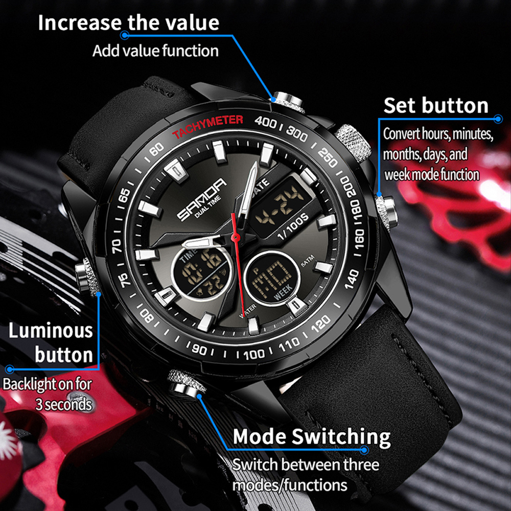 SANDA cronografo di lusso da u - Smartwatch Branded Watches For Men recensione e prezzo