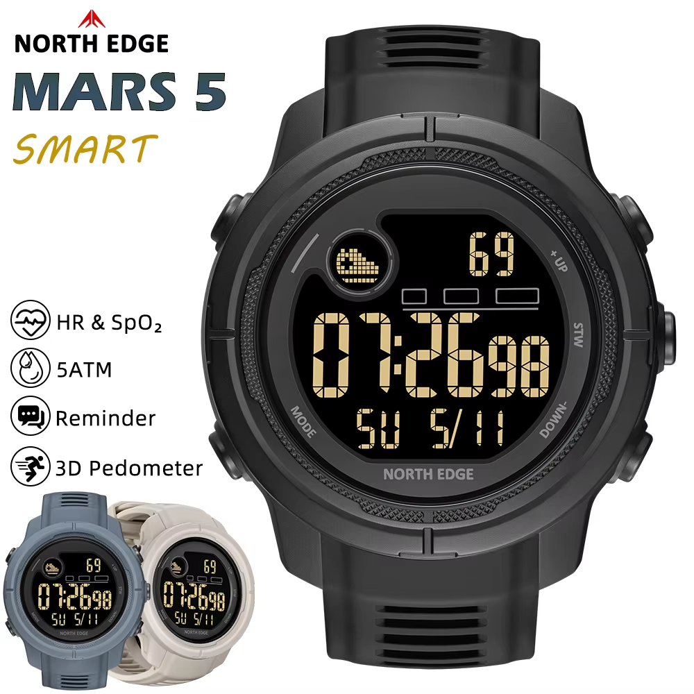 NORTH EDGE NUOVO MARS 5 Orolog - Smartwatch Sports Watches For Men recensione e prezzo